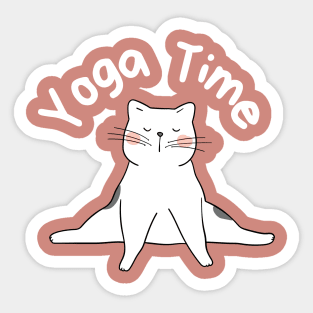 Yoga Time Cat Sticker